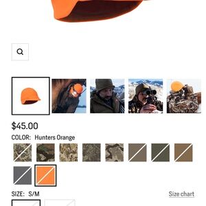 First Lite Hunter's Orange Catalyst Brim Beanie Hat Adult size S/M
